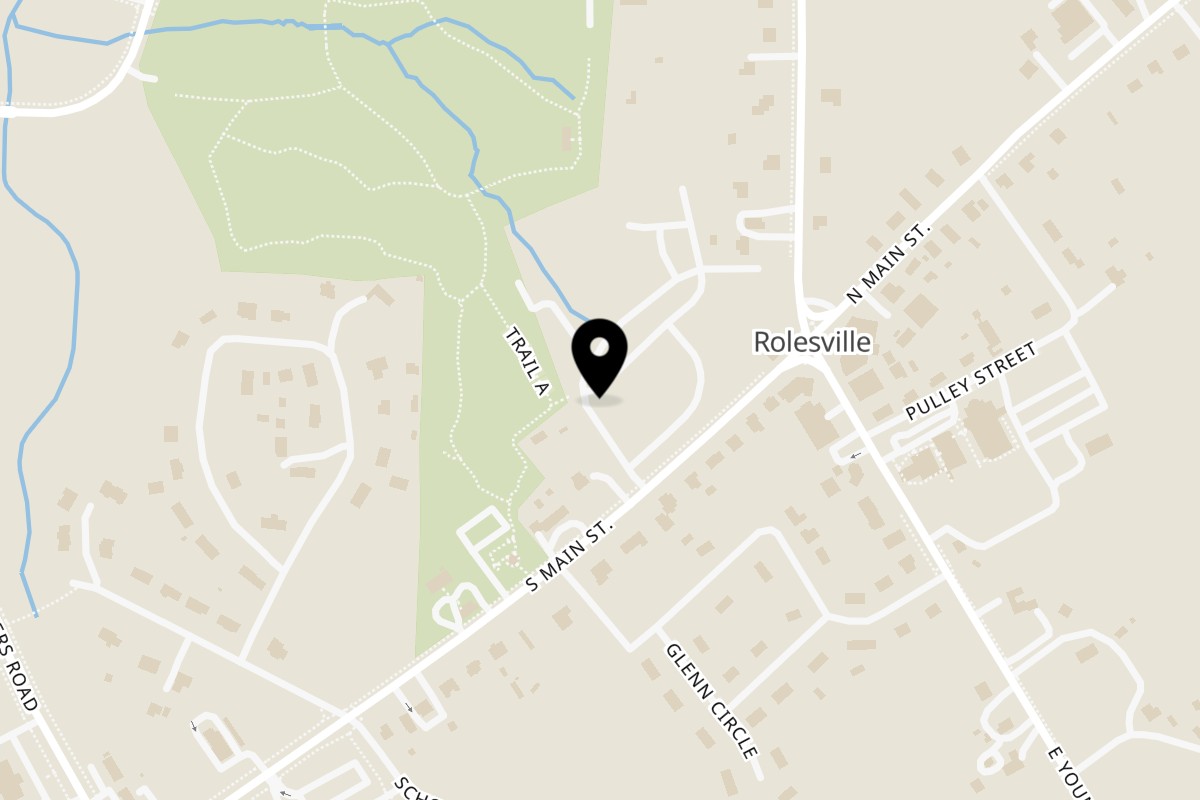 Map showing the location of Artisan Beer and Cheese on 110-A Bluestone Xing Rd in Rolesville